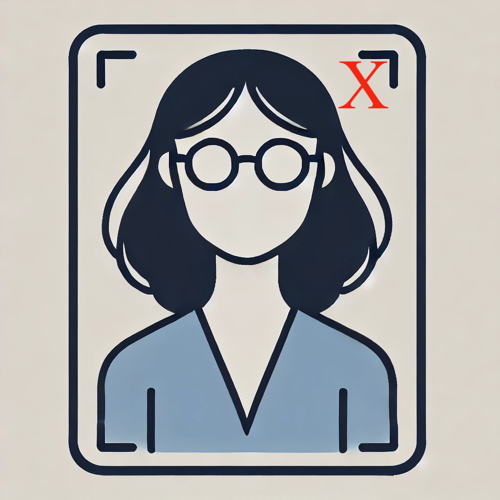 Example of a photo with glasses glare and one without glasses